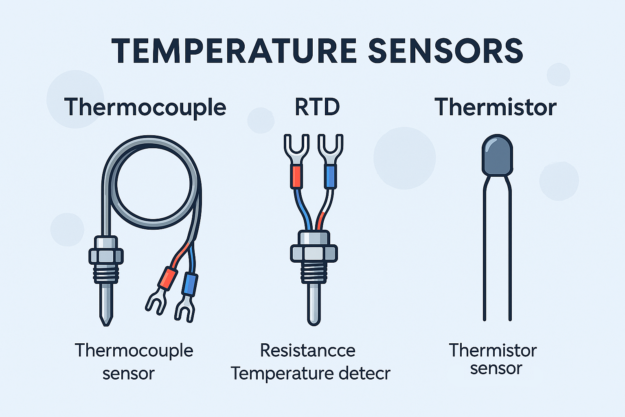 Termoresistenza, Termistore o Termocoppia